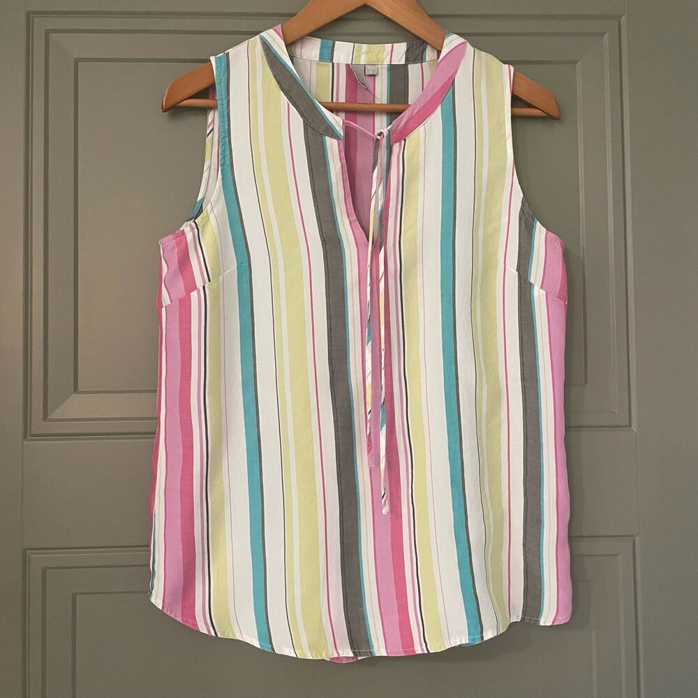 Kut from the kloth sleeveless top tank stripe s Lyocell Beach tie shirt